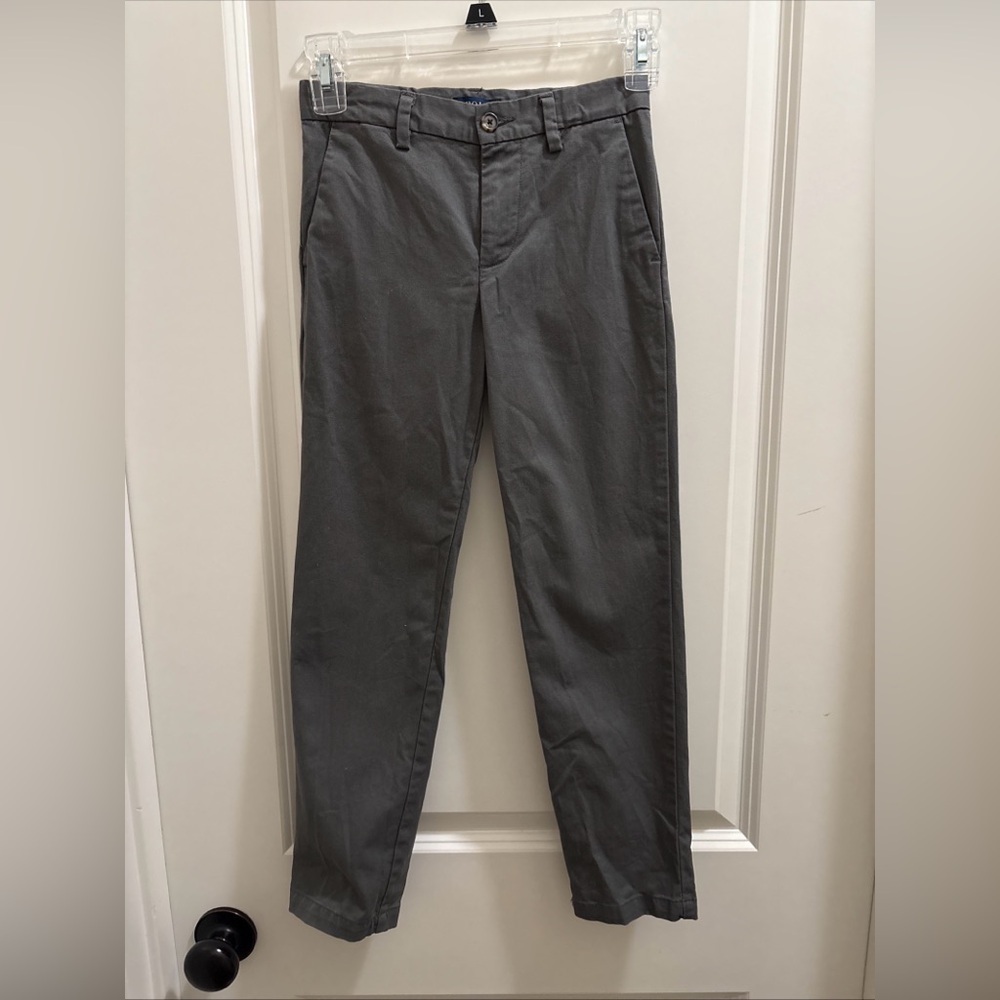 Polo Ralph Lauren Gray Chino Straight Leg Lightweight Youth Boys Pants Size 7